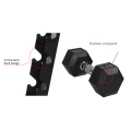 Gewichte Fitnessgeräte Fitness Gummi -Hex -Dumbbells Set Bodybuilding zum Verkauf